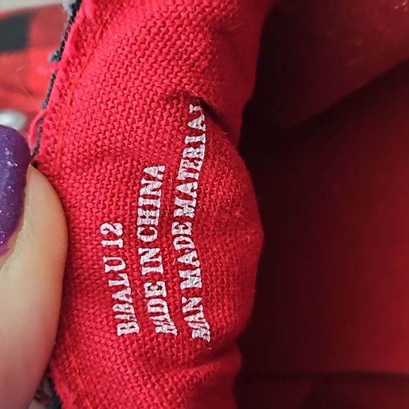 NWOT Women's Corky's red/blk slip on shoes. - Picture 3 of 8